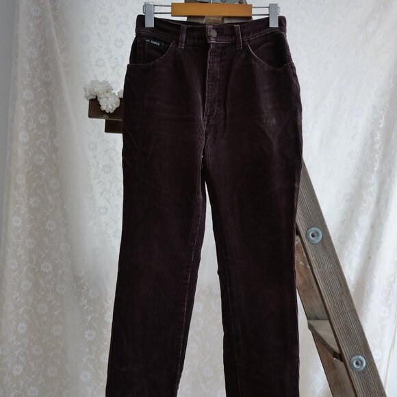 Vintage 1970s Lee Cooper Retro 70s High Rise Corduroy Pants Brown Jeans - Picture 1 of 9